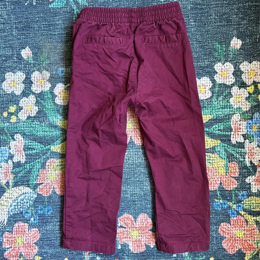 Old Navy Toddler Burgundy Stretch Chinos, Size 18-24 Months